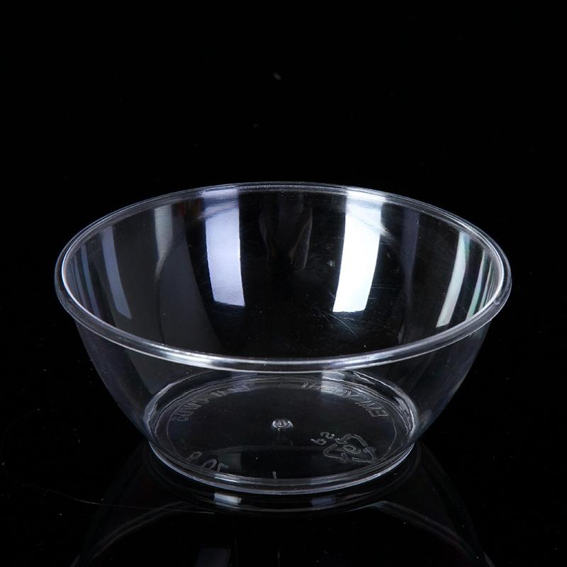 Disposable plastic salad bowls