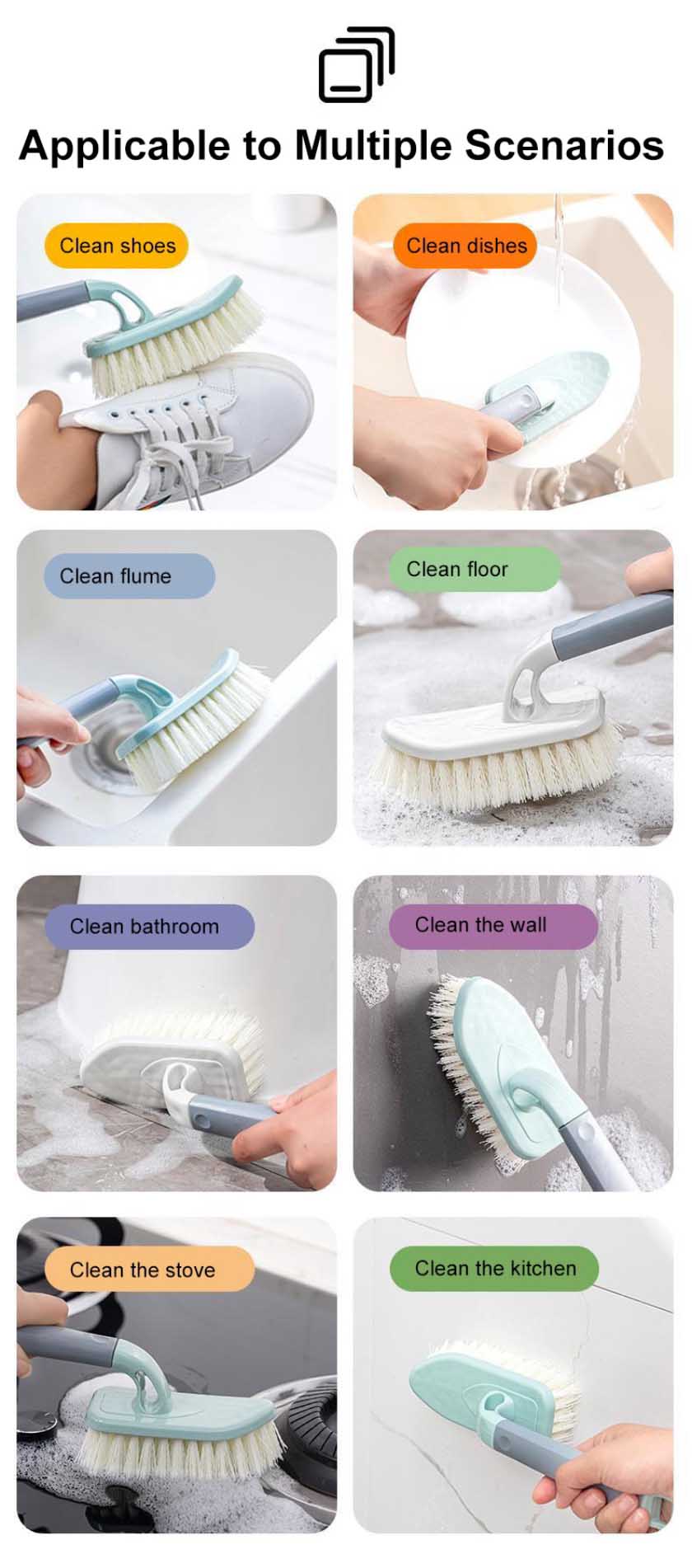 Handheld cleaning brush